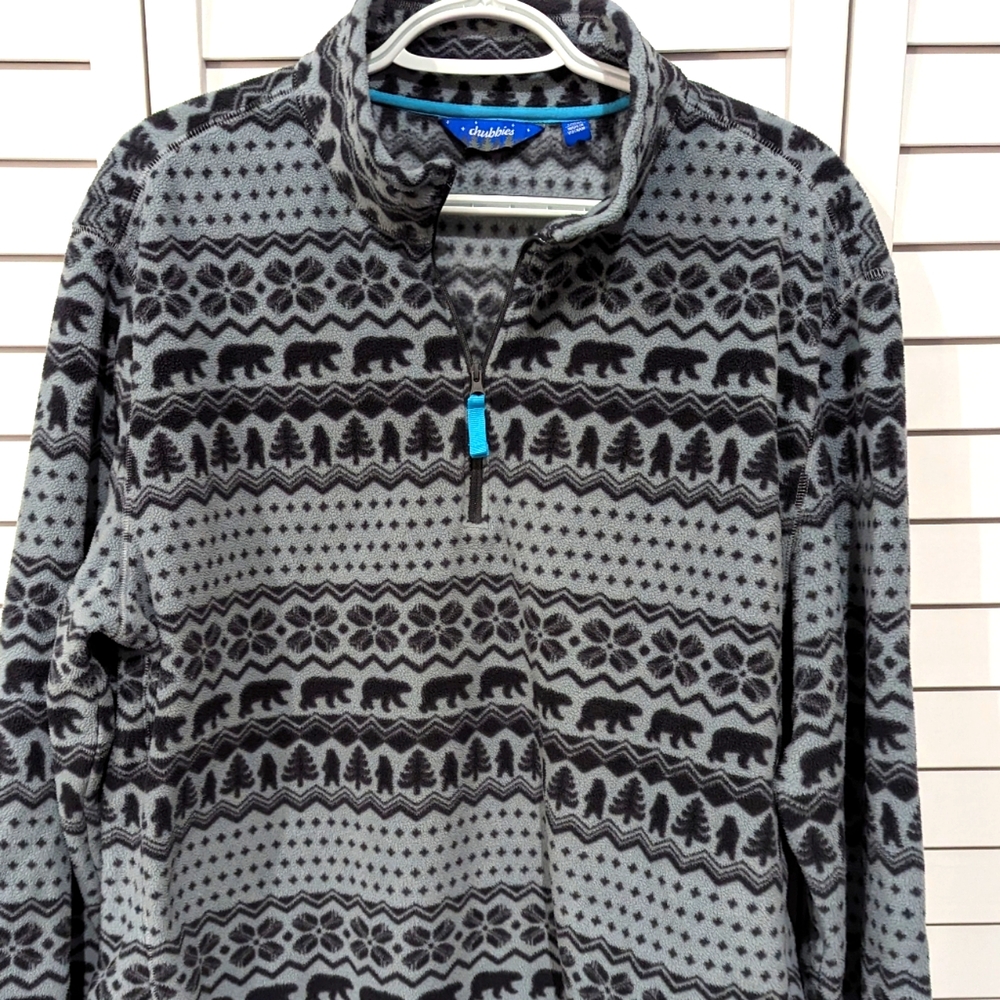 Chubbies Men's large 1/4 zip fleece